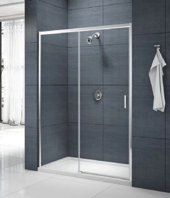 Merlyn MBOX Chrome 1400 Low Level Access Sliding Door L/H (Optional Side Panel), MBSLA1400L Merlyn MBOX Chrome 1400 Low Level Access Sliding Door L/H (Optional Side Panel), MBSLA1400L
